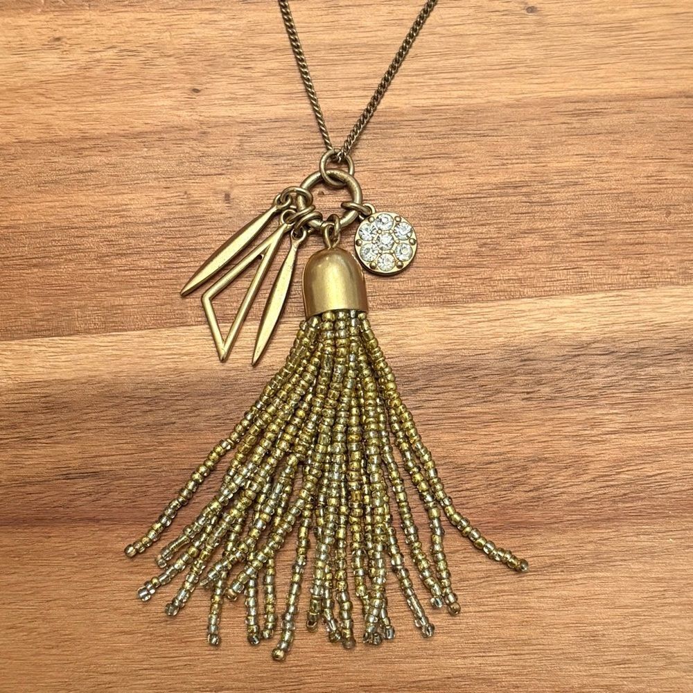 J.Crew | Tassel Charm Necklace | 36” Adjustable